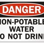 Danger Non-Potable Water Do Not Drink Sign